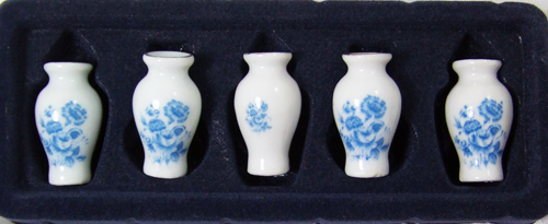 HN 07005 Blue flower Vases set - 5 Vases